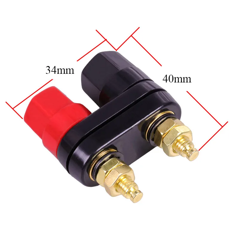 dual heads binding post wire connector