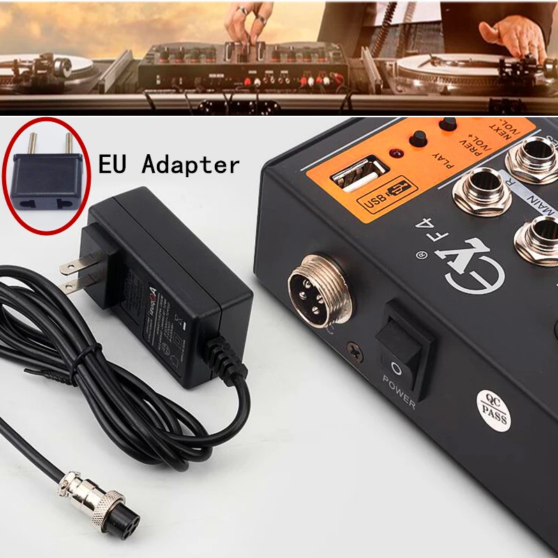 Finlemho DJ микшер аудио USB консоль F4 Профессиональный для сцены усилитель мощности сабвуфер динамик линейный массив 48 В фантомное питание