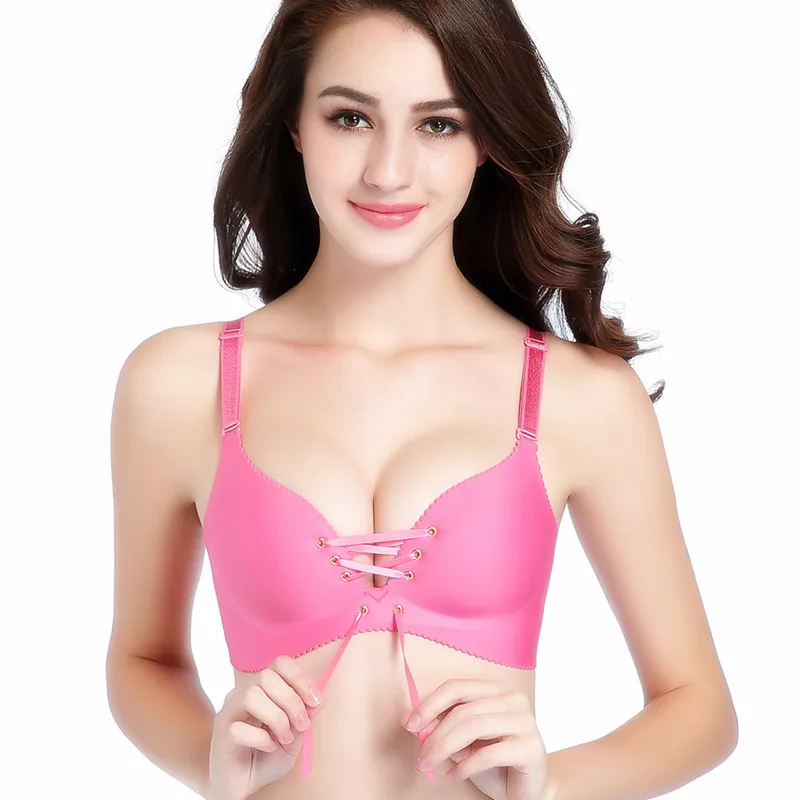 

Honeycomb Cup Breathable Bra Seamless Straight Strap Pull B Gather Adjustable No Steel Ring Ladies Underwear Bra