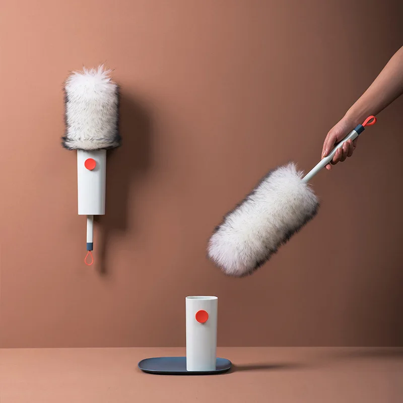 

Household Static-free Wool Duster Furniture Dusting Cleaning Car Lint-free Feather Duster Home Dust Brush Kitchen Clean Tools