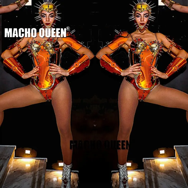 

Burning Man Outfits Costume Cosplay Drag Queen Costumes Gold Mirror Space Gogo Fashion Corset Outfit Party Celebrity Stage Show