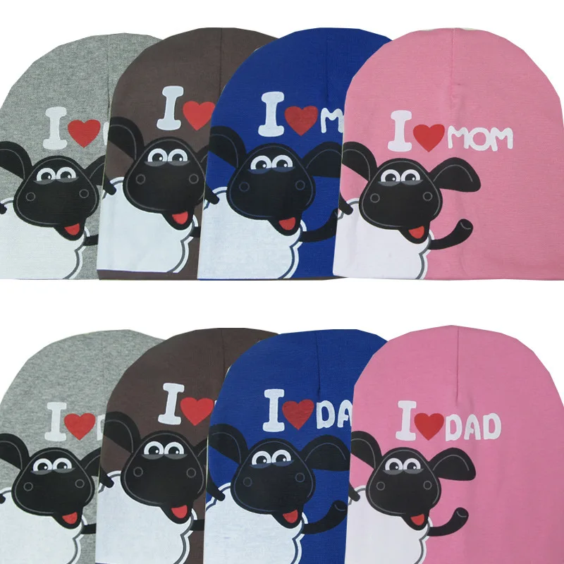 Детская шапка бини с надписью I love MOM|baby hats caps|cotton baby hatbaby hat |