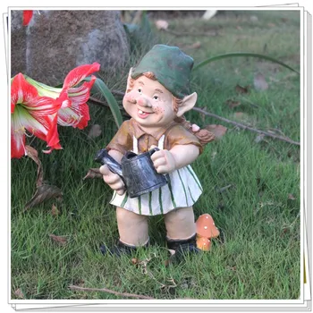 

Cartoon Small Dwarf Villa Courtyard Garden Decoration Ornaments Home Outdoor Garden Landscape Statue welcome Doorplate M1631