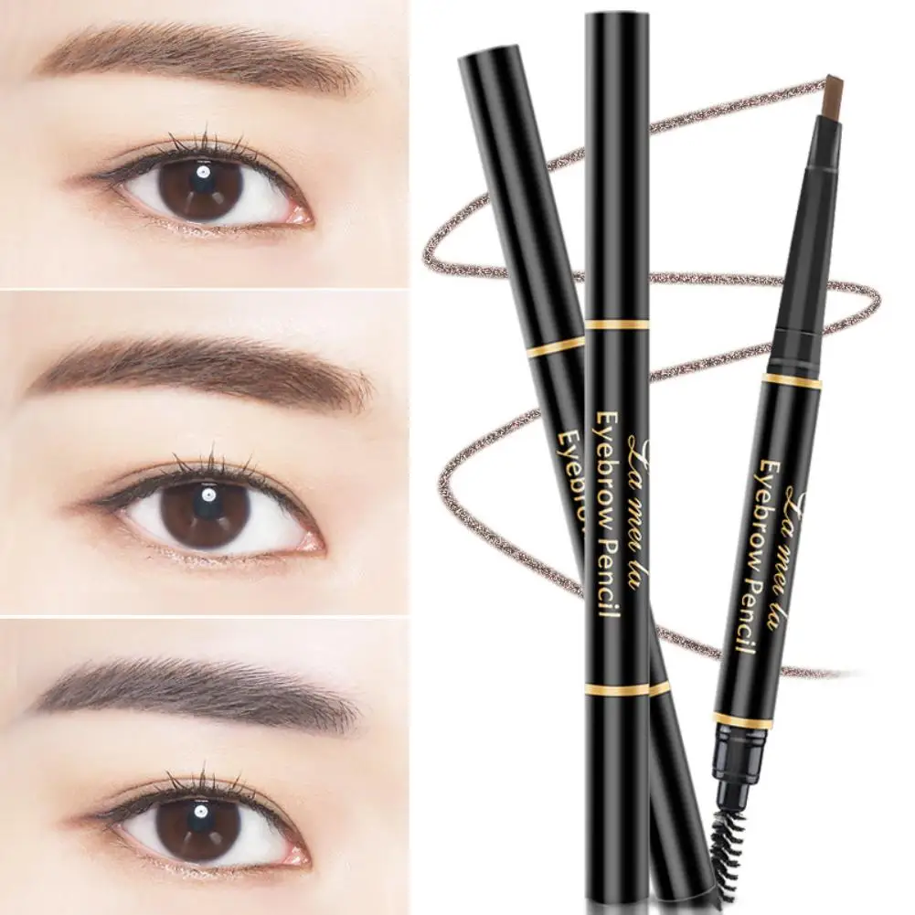 

Long Lasting Double-end Matte Eyebrow Pencil 4 Colors Eye Brow Brush Makeup Cosmetic Tattoo Pen Tool Beauty Make Up