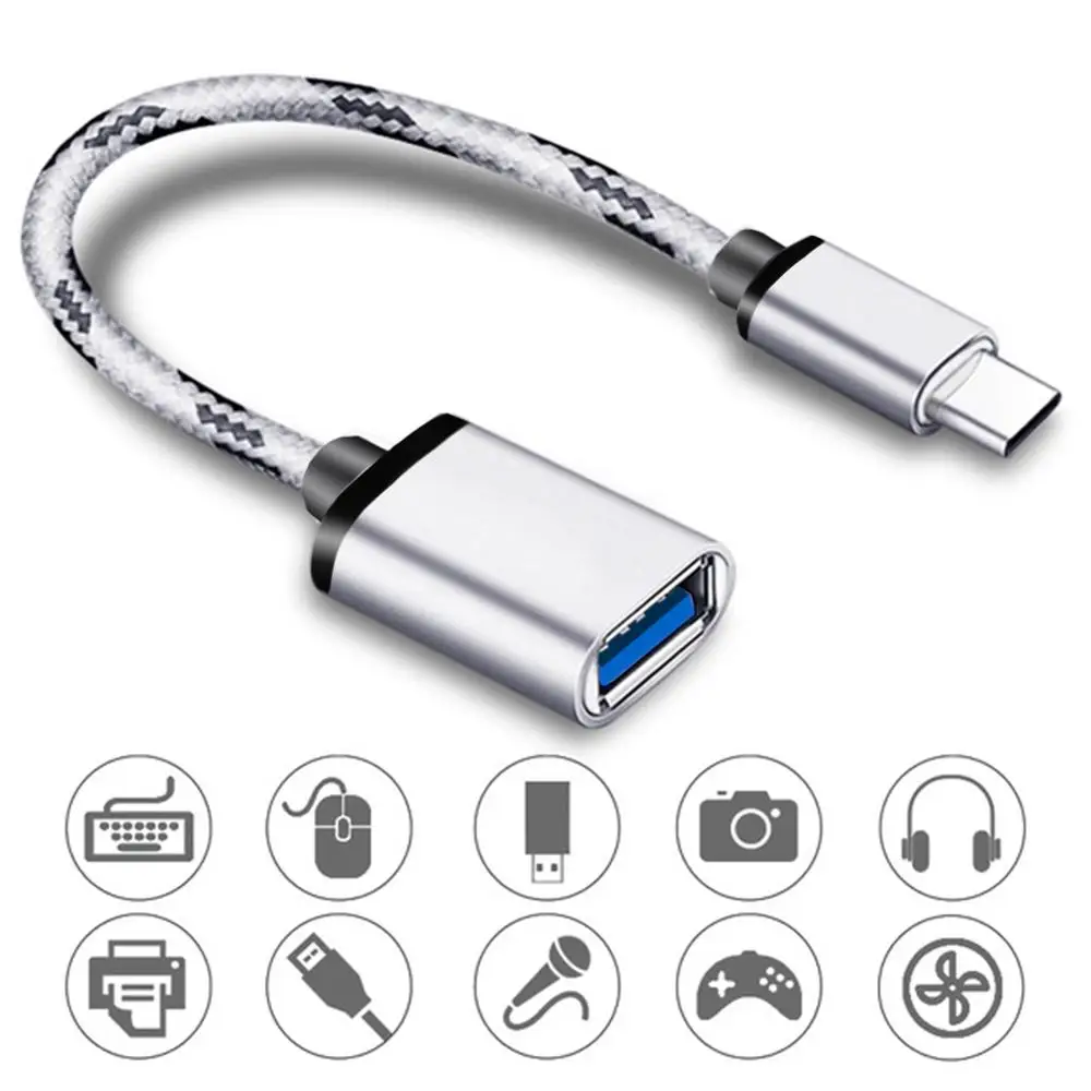 USB 2 0 type C штекер к A Женский OTG Кабель-адаптер для передачи данных type-C