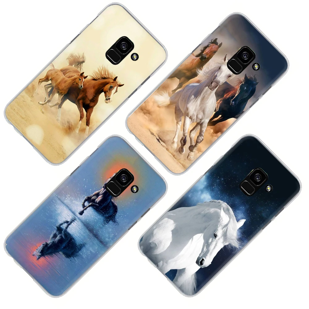 Животное Лошадь жесткий чехол для телефона с рисунком в виде крышка чехол для samsung Galaxy A3 5 A6 7 8 9 A10 30 40 50 70