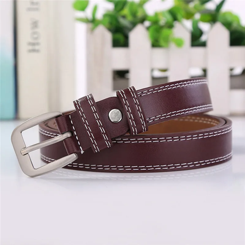 Fashion Ladies Leather Lined Jeans Belt  Belt Hollow Lesisure Double Cable Belt for women fashion accessories 40FE1316