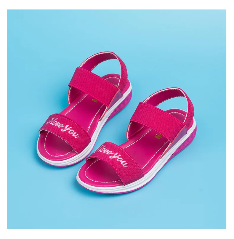 Cozulma летние Стиль сандалии для девочек, детские пляжные шлепанцы для противоскользящей подошве; кожаные туфли для девочек, платье принцессы, модная обувь