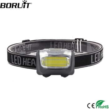 

BORUIT Portable COB LED Head Lamp Headlight Flashlight Head Lantern Torch White Light Headlamp For Fishing Hunting Camping