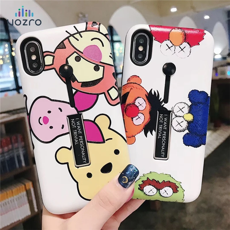 

[Invisible bracket] VOZRO Phone case For iPhone 6 6s 7 8 Plus X XR XS Max Bumper Telephone covers Accessories bag