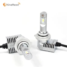 Чисто белого цвета 6500 k 12 V 24 V 9012 HIR2 H7 H8 H9 H11 9006 hb4 hb3 9005 светодиодная Автомобильная фара для Дальний и ближний свет Замена