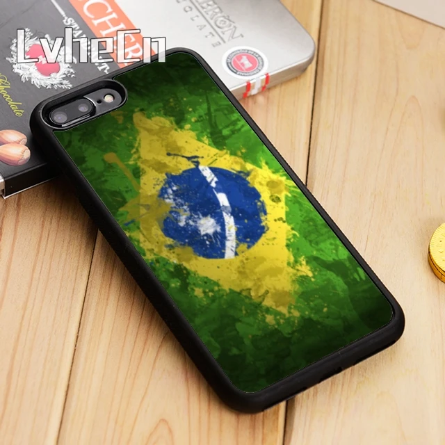LvheCn чехол для телефона с бразильским флагом iPhone 5 6 s 7 8 plus 11 12 Pro X XR XS Max Samsung Galaxy S6 S7