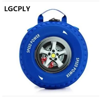 

Hot-selling Children's double shoulder bag lovely kindergarten children's gift car tire school boy 1-3 years old backpack
