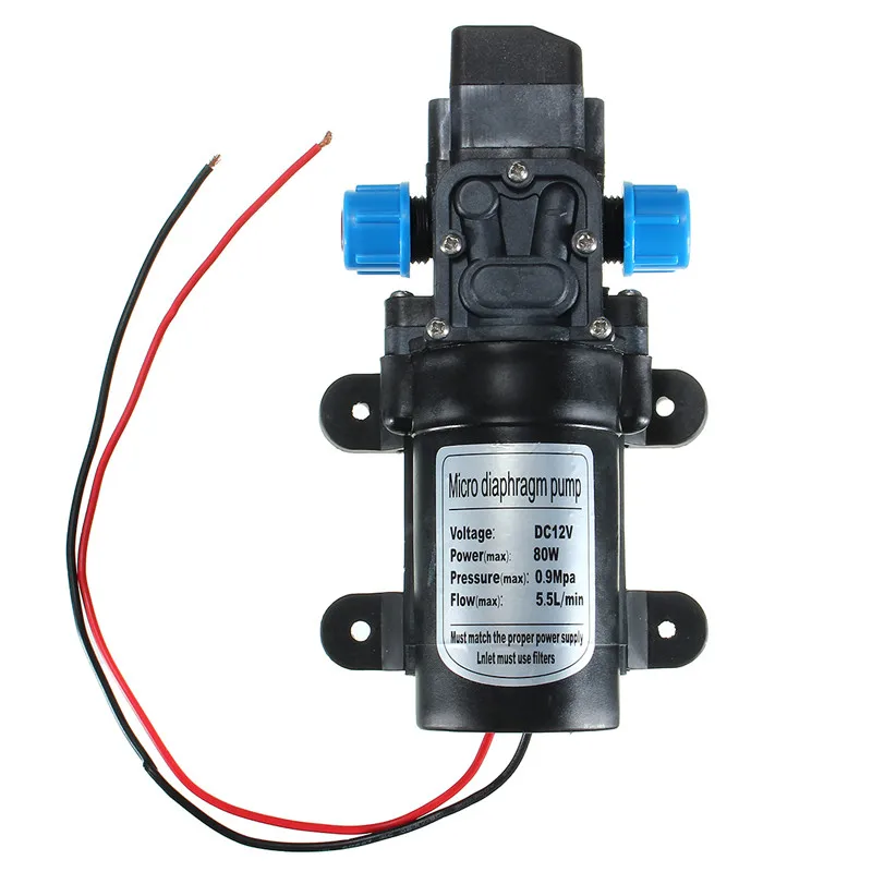 

1PCS DC12V 80W 0142 Motor 5.5L/Min High Pressure Diaphragm Water Self Priming Pump Easy to install