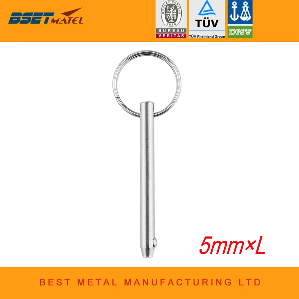 

5mm BSET MATEL Marine Grade 316 Stainless Steel Quick Release Ball Pin for Boat Bimini Top Deck Hinge Marine hardware Boat