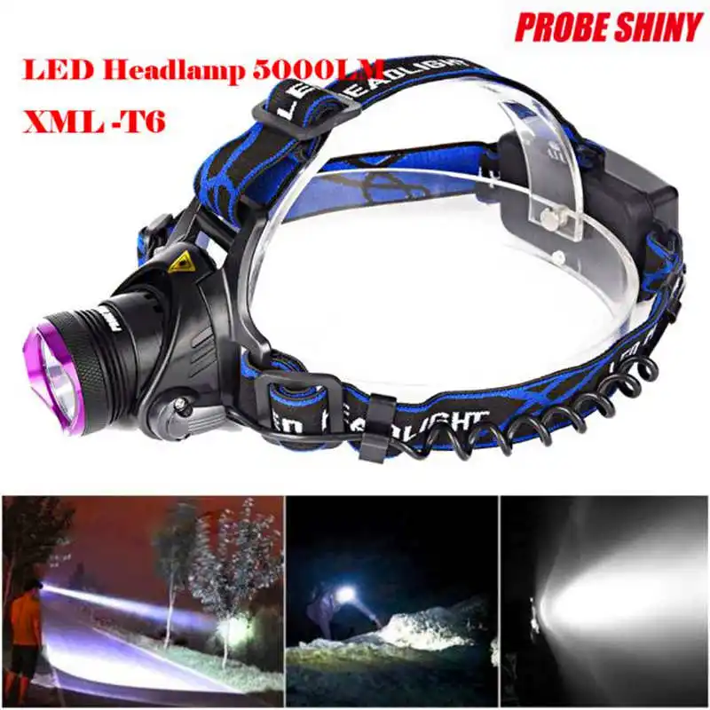 

lanterna led t6 Headlight powerful led flashlight rechargeable Head Light Lamp laser pointer 18650 #4S7