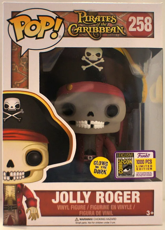 SDCC эксклюзивный 1000 шт Funko pop официальный светящийся в темноте Пираты Карибского