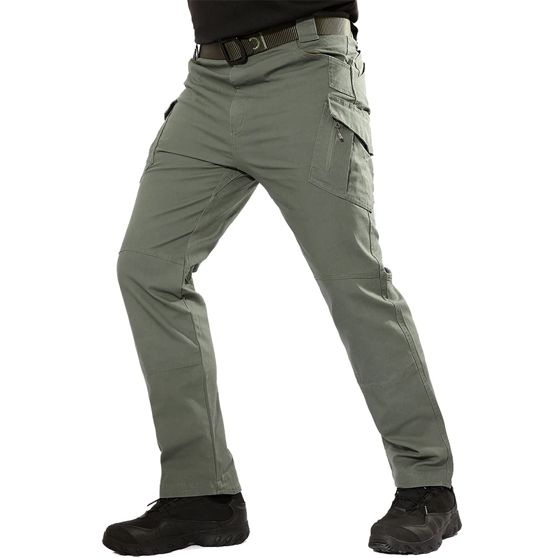 Для мужчин s военные брюки карго Стиль тактические брюки армейские; зеленого цвета; для мужчин 2019 холст грузовик для бега эластичный пояс