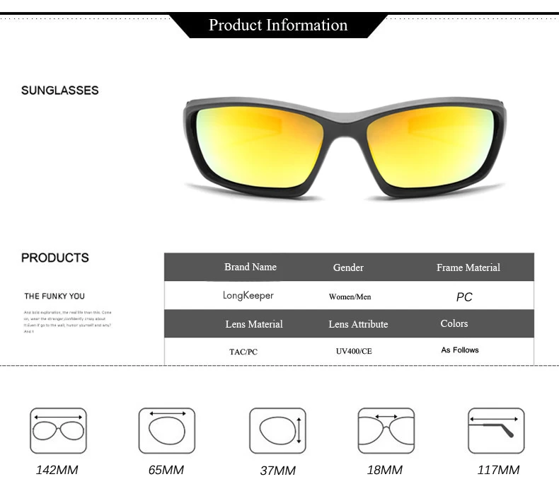 LongKeeper Ночное Видение Солнцезащитные очки Для мужчин Спорт на открытом воздухе HD поляризованных солнцезащитных очков Для женщин UV400 защиты