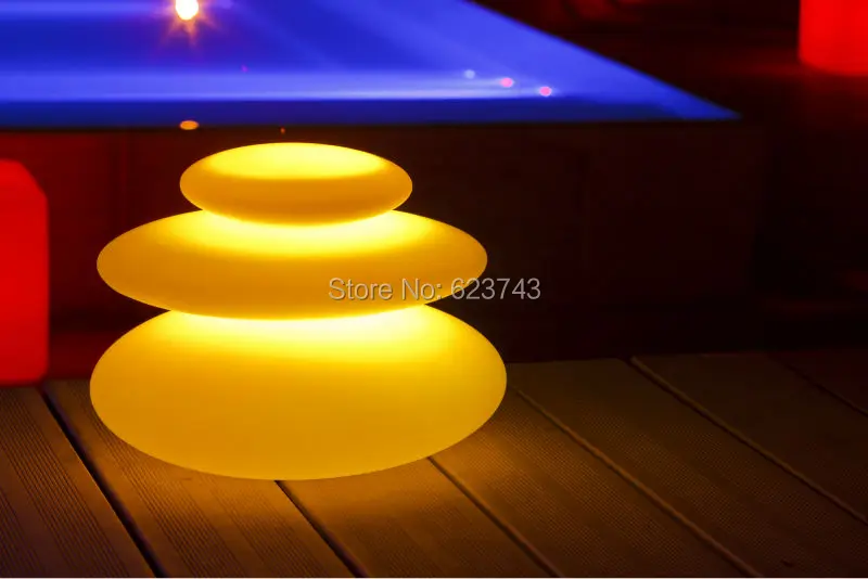 16 цветов сменный Водонепроницаемый светодиодный дзен Современное Внутреннее и наружное освещение перезаряжаемая, светящаяся светодиодная башня Декор лампа светящаяся галька