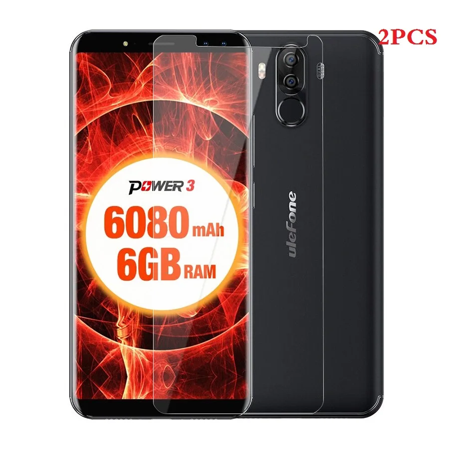 2PCS 0.26mm Screen Protector Toughened Protective Film for Ulefone Power 3S 9H Premium Tempered Glass for Ulefone Power 3 afbeelding