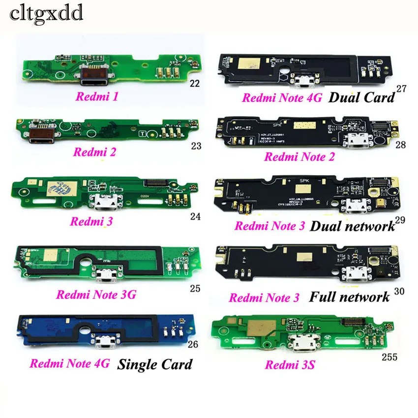 

cltgxdd 1Piece Microphone Module+USB Charging Port Board Flex Cable Connector Parts For Xiaomi Redmi Note 3G 4G Note 2 3 4 4X 5A