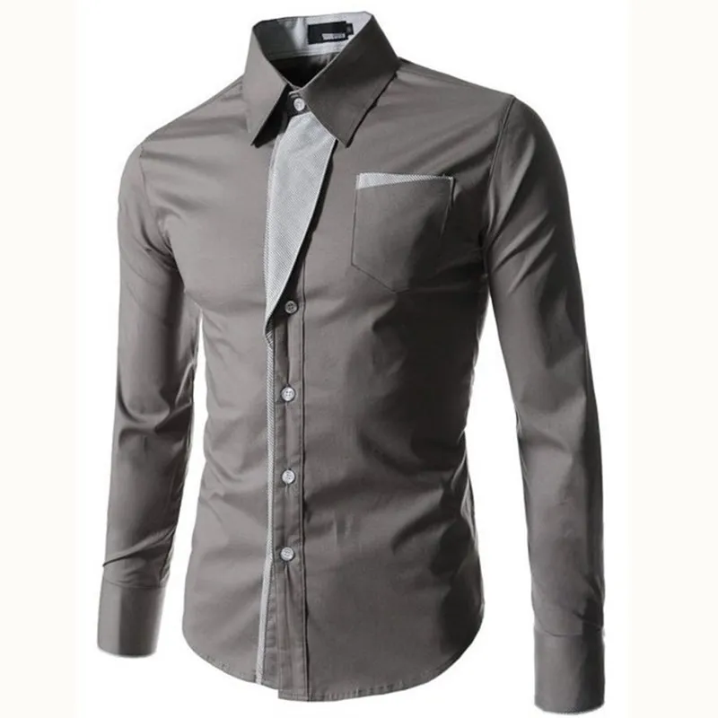 Мужская рубашка бренд 2019 Мужская Высокое качество с длинным рукавом рубашки мужские корейские тонкие дизайнерские официальные