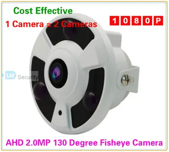 

Lihmsek Free Shipping HD AHD 130 Degree Fisheye IR Camera with 3pcs IR LEDS Night Vision CCTV Camera 1080P 2.0 Megapixel