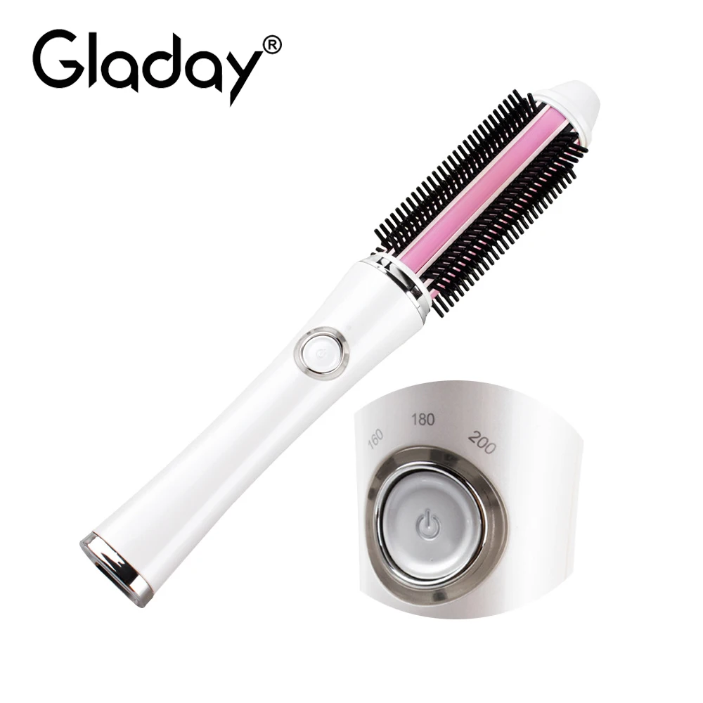 Gladay USB portable wireless charging hair curling professional Ceramic coating hair curler iron Hair Curl Styling Tool