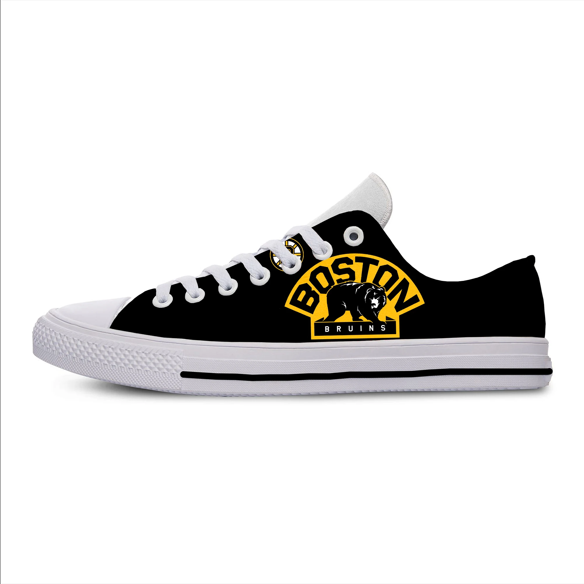 

2019 Sport Shoes Men Women Comfortable Unisex Summer Boston Bruins Shoes Lace-Up Casual Sneakers