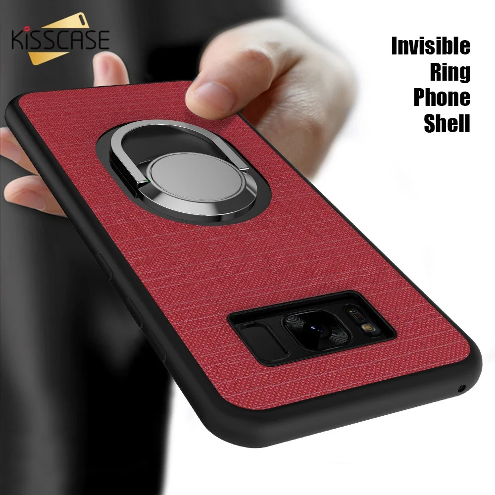 KISSCASE Car Magnetic Ring Holder Case For Samsung Galaxy