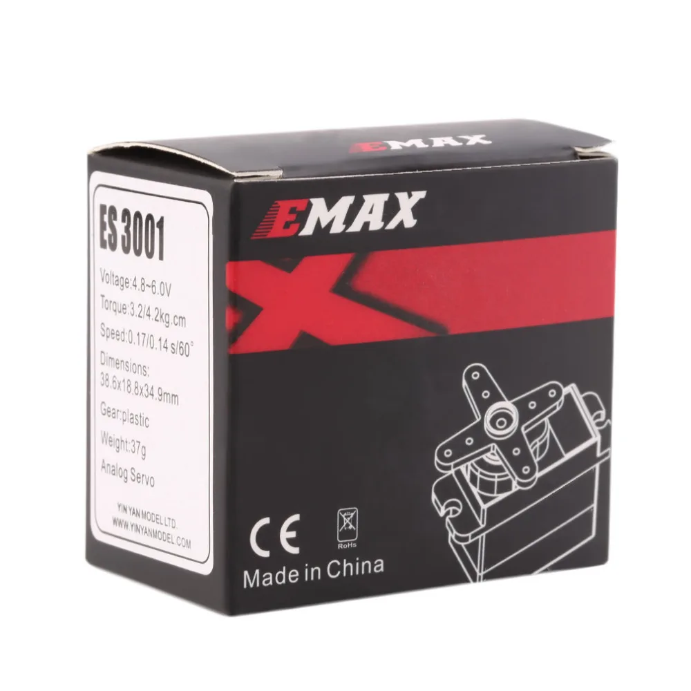 4pcs-Emax-ES3001-43g-Servo-RC-Parts-ABS-Analog-Servo-For-Helicopter-Airplane-Part-register-shipping (3)