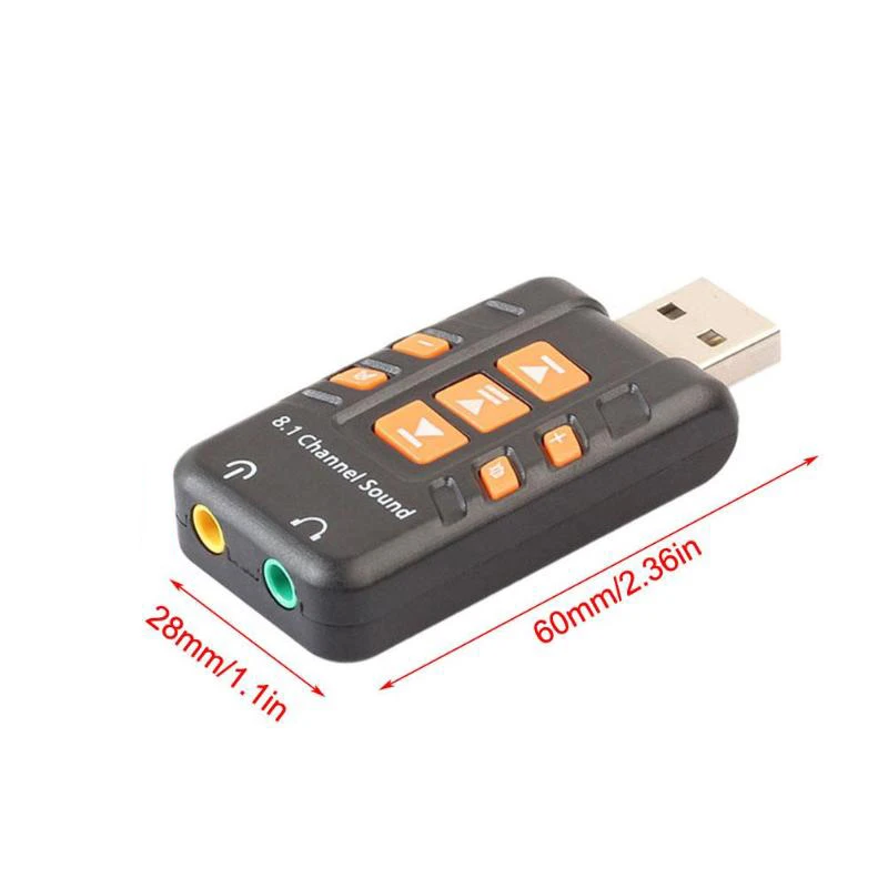 Usb звуковая карта 8 1 канальный виртуальный Ch 3D аудио адаптер Усилитель