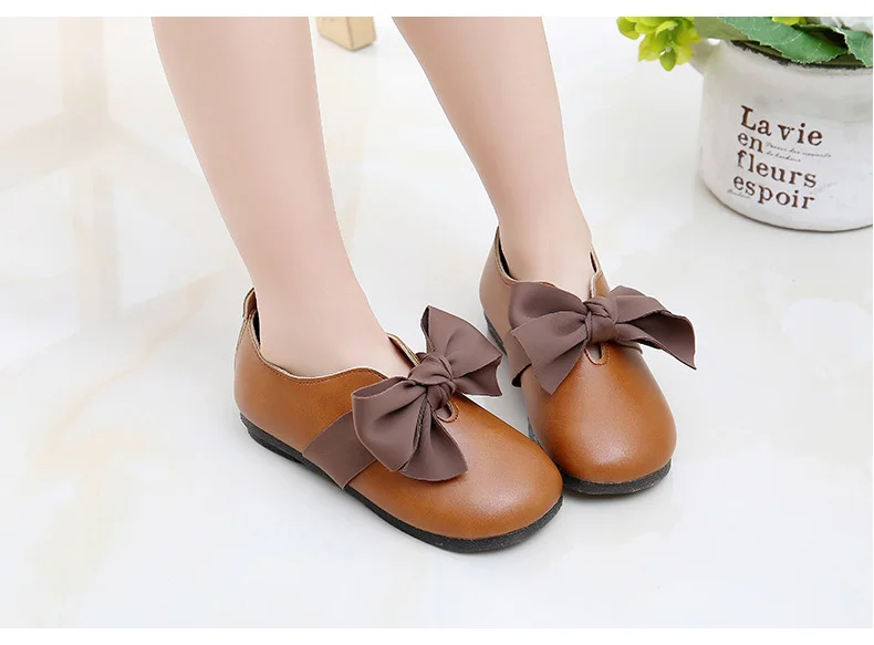 VFOCHI/Новинка; детская кожаная обувь для девочек; повседневная обувь на низком каблуке для девочек; детская Свадебная обувь; Танцевальная обувь для девочек-подростков