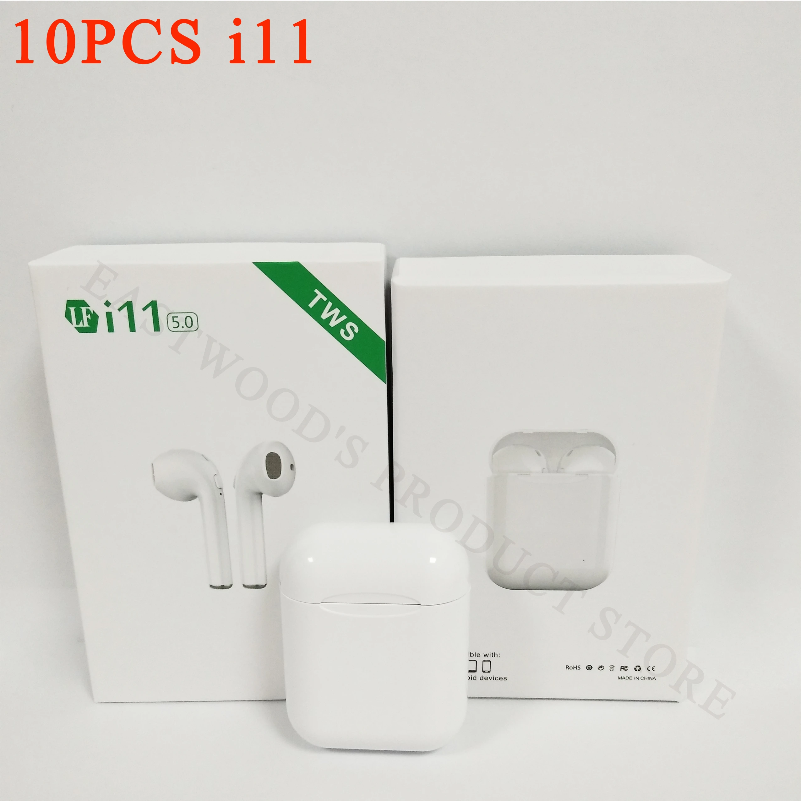 10 шт./партия i11 TWS беспроводные наушники 5,0 Bluetooth наушники I7S TWS Ухо Мини наушники гарнитура для iPhone samsung Xiaomi huawei LG