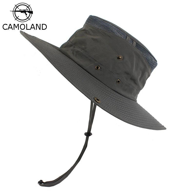 

CAMOLAND Casual Bucket Hat Women UPF50+ Summer Sun Hat UV Protection Long Large Wide Brim Cap Mens Outdoor Fishing Hats