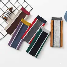 Женские носки из хлопка в полоску Harajuku носки скейтбордиста Женские повседневные носки осень зима длинные носки женские Sox мягкие носки