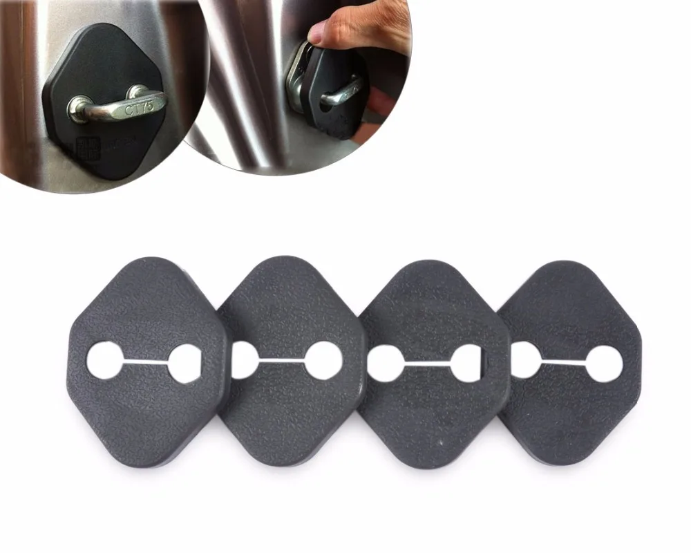 

CITALL 4PCS Door Striker Cover Lock Protector Antirust Case For Honda Civic Accord CR-V Camry Corolla 2011 2012 2013 Mazda 2 3