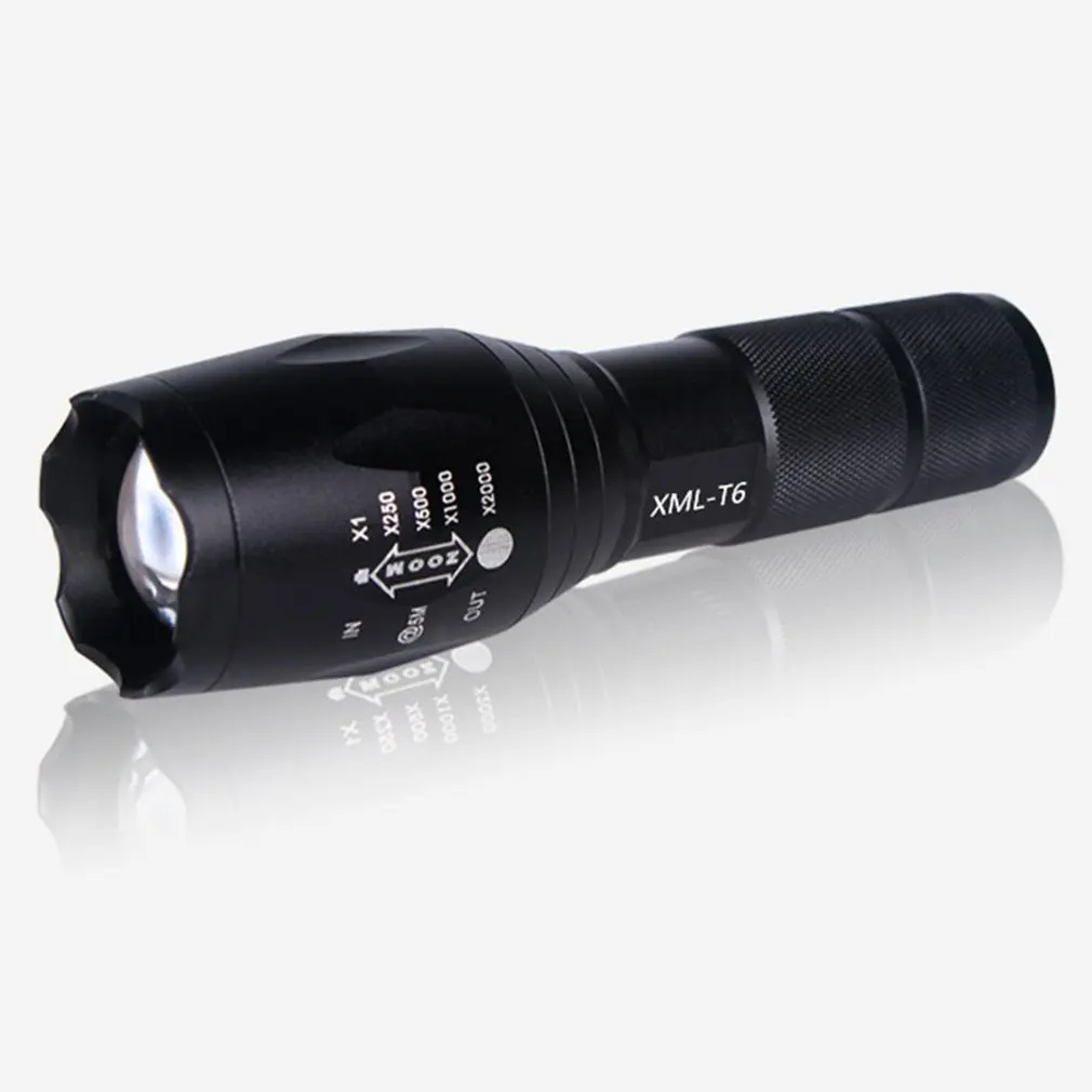 

Telescopic Zoomable Flashlight 5 Modes Aluminum Alloy Electric Torch Portable Tactical Flashlight For Camping