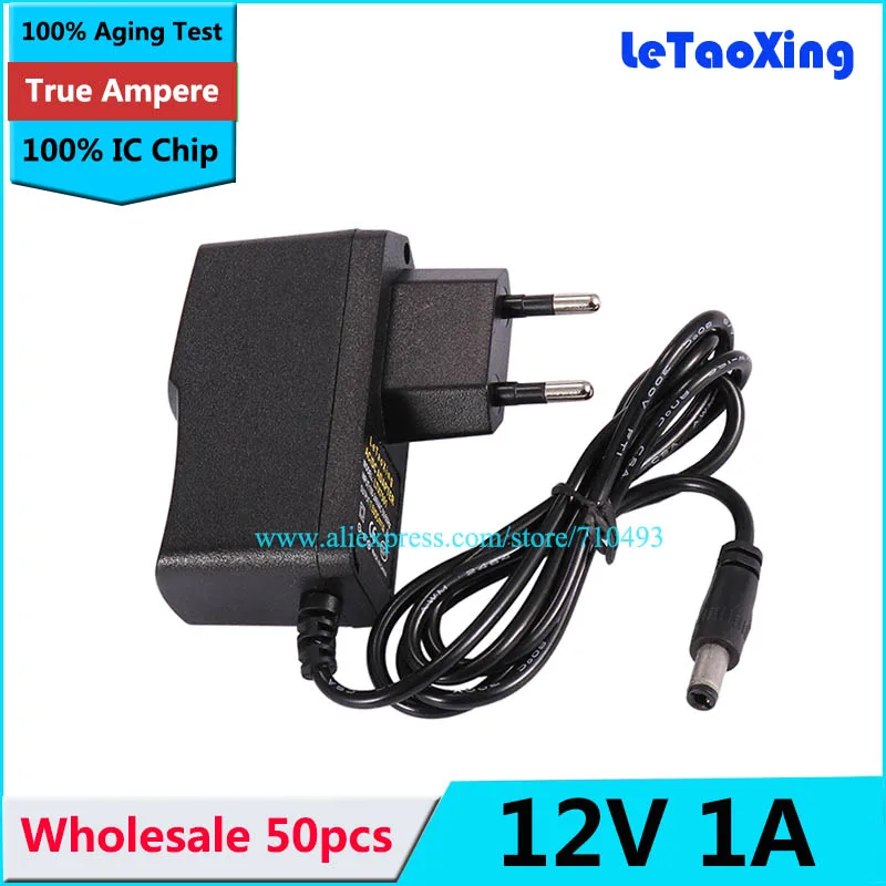 Wholesale 50pc AC DC Power adapter 12V 1A power supply 12V adaptor US