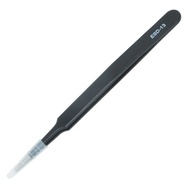 Anti-static Tweezers Industry Fasle Eyelash Extension Eyebrow Tweezer Non-magnetic Nail Stainless Steel Makeup Tools ESD-13