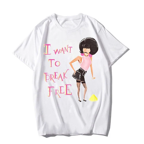Футболка унисекс с надписью I Want To Break Free крутая Повседневная футболка модные