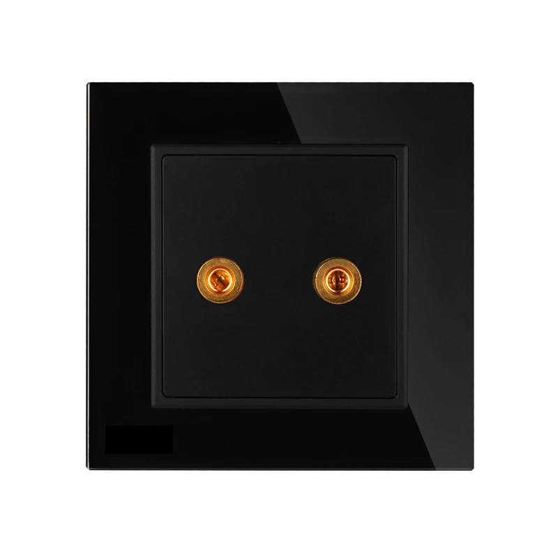 LIVOLO-Home-Wall-Sound-Acoustics-Socket-plug-VL-W291A-11-Free-shipping-Luxury-Knight-Black-Crystal