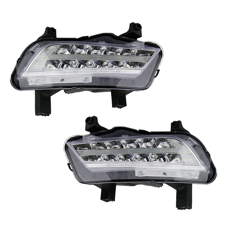 

2Pcs ABS Daytime Running Lights For Chevrolet Cruze 2014 2015 White+Yellow Turn Signal Lamp DRL