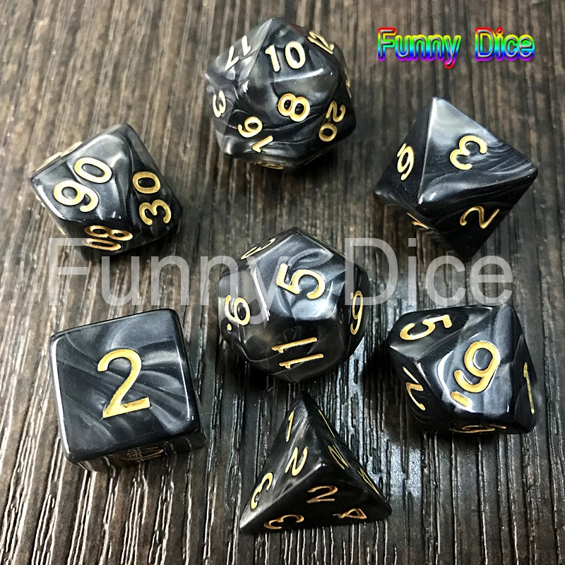 

7Pcs Multi Sides Dnd Die for Playing Games Home TRPG RPG Board Games,Digital Dice,Game Dice,As Present,tor Kit
