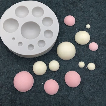 

3D Half Ball Circle Sugarcraft Silicone Mold Fondant Cake Decorating Tools Kitchen Baking Accessories Party Chocolate Moulds