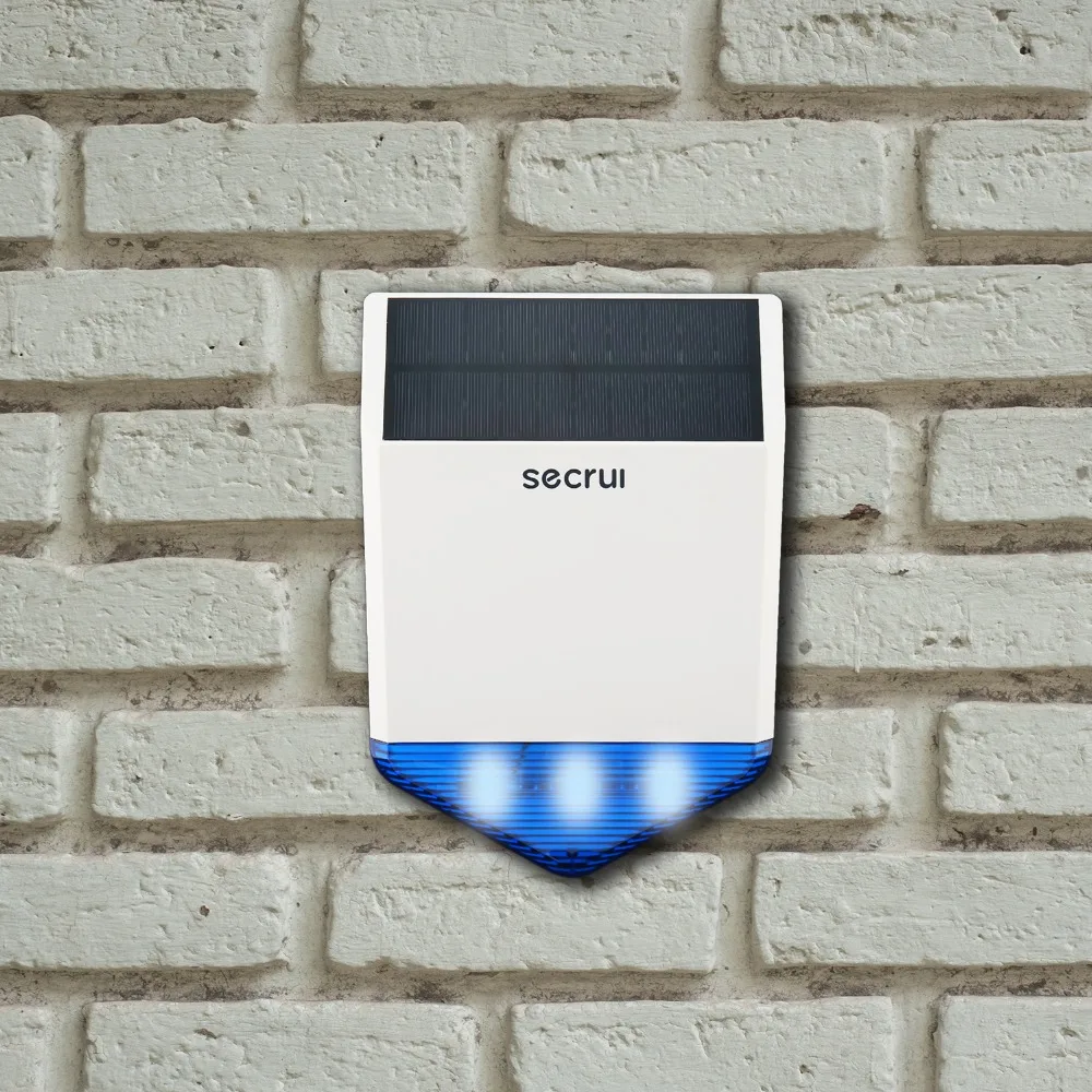 

secrui SJ1 Portable Wireless Solar Acousto-optic Alarm System with 8-level Adjustable Volume Waterproof Anti-tamper