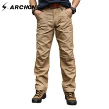 S. archon Спорт на открытом воздухе Кемпинг Езда Туризм тактические брюки для мужчин четыре сезона мульти-карман мужские брюки