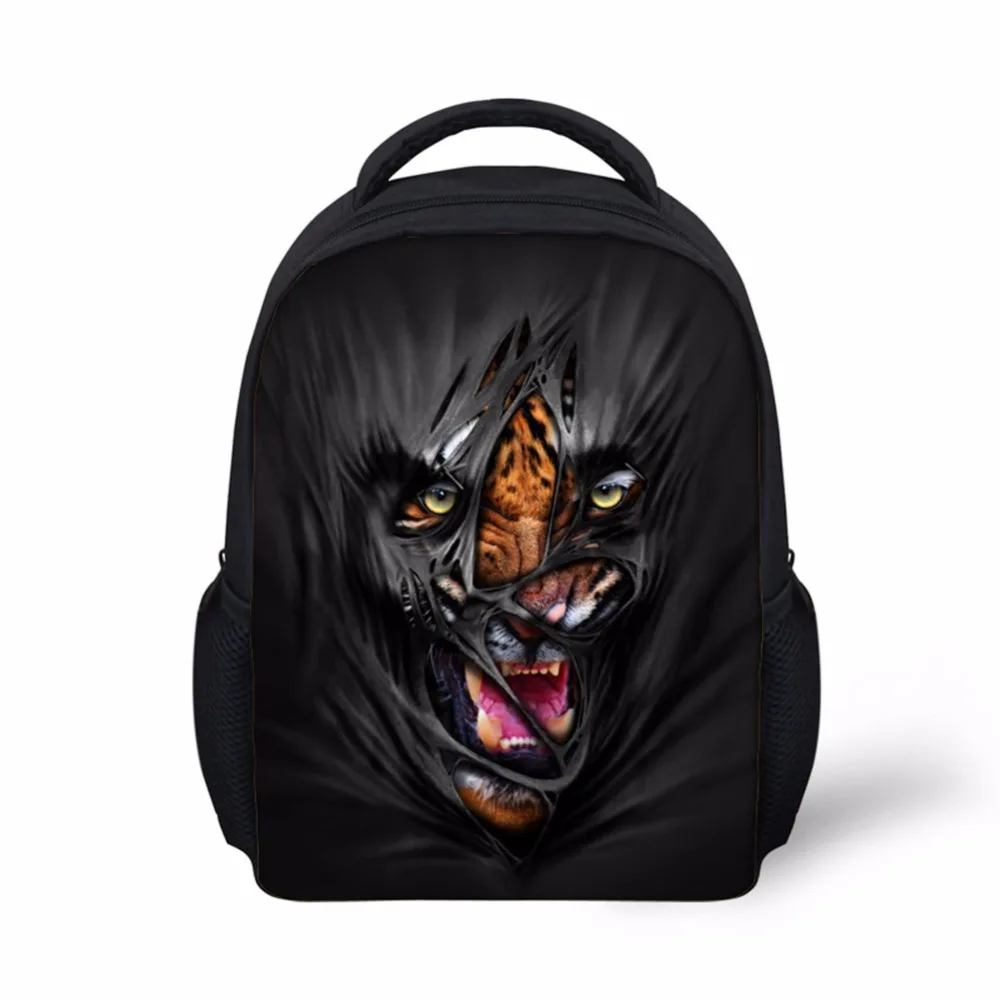Noisydesigns black cool School Bags Print animals  Schoolbag for Primary Boys girls High College Student Bookbags
