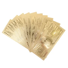 10 stücke USA 100 Dollar Gold Banknote Währung Bill Papier Geld Münze Medaille 24k Vereinigten Staaten VON Amerika
